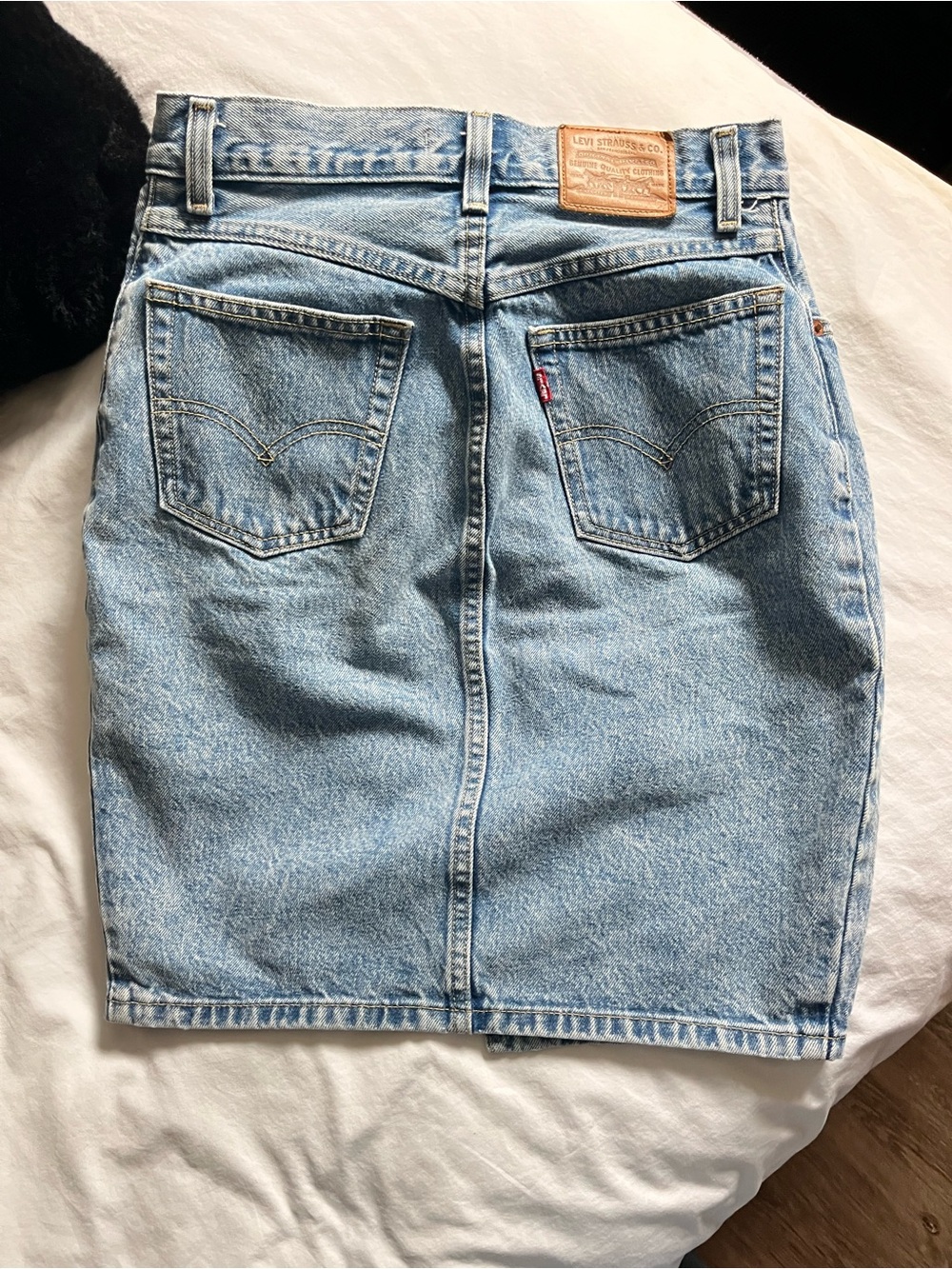 Levi's Light Blue Button-Front Denim Mini Skirt